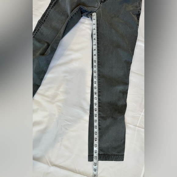 Gap Women Girlfriend Chinos Washed Black Gray Cotton Pants Striped Side Size 2 - Picture 12 of 13